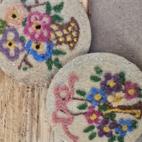 mini glasperle buketter multifarvede ubrændt emalje fra Frankrig